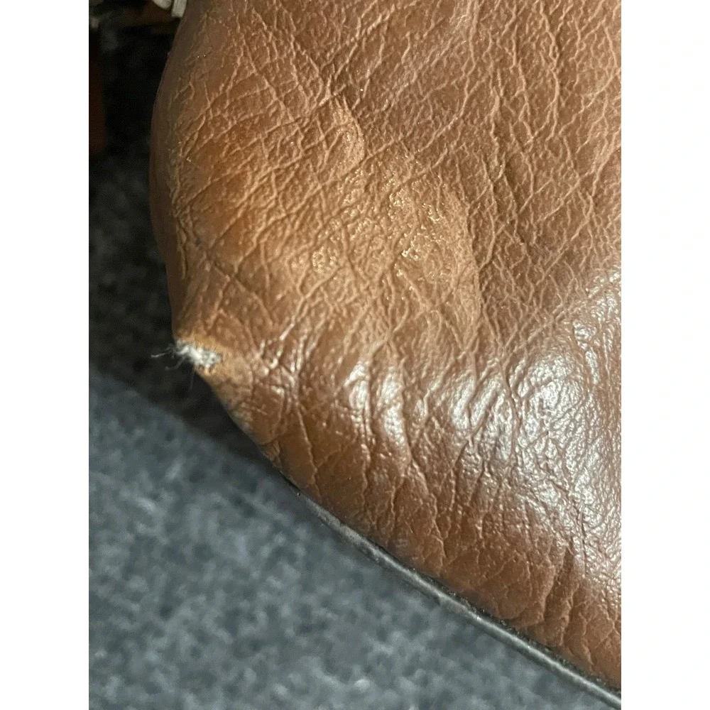 Bueno Brown Faux Leather Laptop Bag Briefcase Professional Work Bag 15 Inch